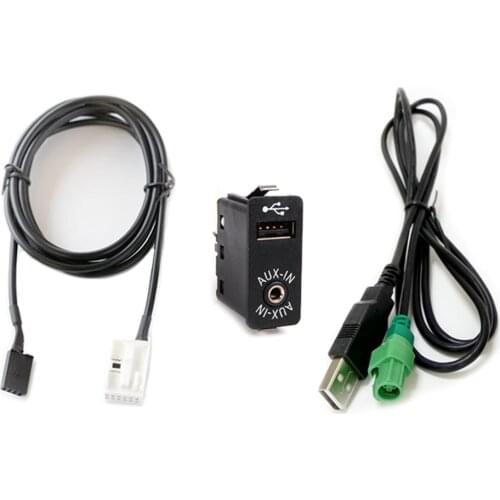 Biurlink AUX-in USB Switch Connector USB Wire Charging For BMW E60 E63 E64 E65 E66 E81 E82 E87 E88 E70 E90 E91 E92