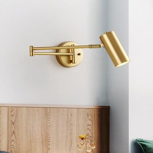 Modern LED Wall Lamp Adjustable Swing Long Arm Bathroom Lighting Wall Light Home Decor Bedside Lighting Wall Sconce