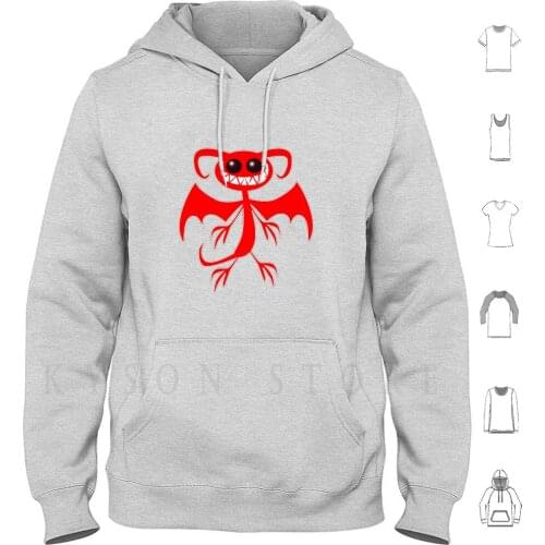 Red Devil Hoodie Long Sleeve Devil Demon Hades Hell Entity Monster Creature Red Satan Lucifer Tomb Spirit Ghost