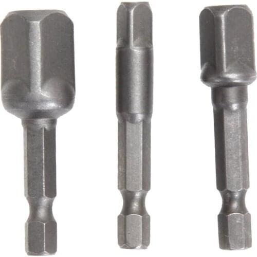 Top Quality 3pcs Hex Shank Socket Adapter Drill Bits Extension Bit Adaptor Set Shank 1/4" 3/8" 1/2" Driver Tools Mayitr New