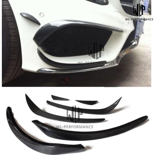 W117 Carbon Fiber Front Side Bumper Grill Air Vent Decorat Car Styling For Merceders-Benz CLA200 CLA260 CLA250 CLA45 2013-2015