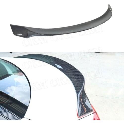 Carbon Fiber Rear Boot Spoiler Wings for Maserati Ghibli Q4 2014 2015 2016 2017 Car Racing Trunk Trim Sticker Spoiler