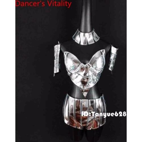 Western Nightclub Bar New DS Female Singer DJ Performance Costume Fashion Stage Wear Pole Jazz Dance Suit Clothes Garments Outfi