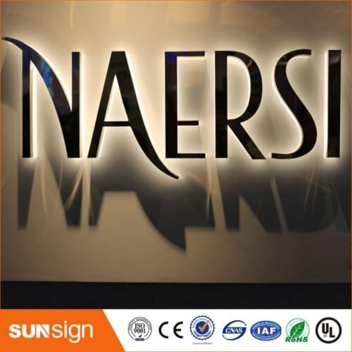 Factory Outlet Stainless steel backlit led advertising signage for shop Supermarket