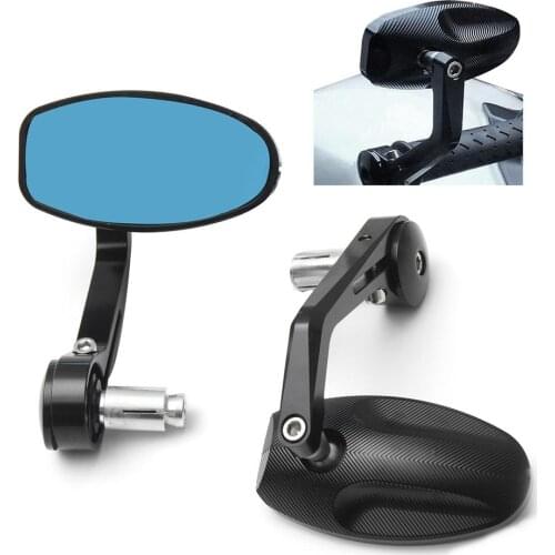 2pcs/lot Motorcycle Rearview Mirrors CNC Motorcycle Bar End Black Rearview Side Mirror For Triumph Speed Triple Accessories
