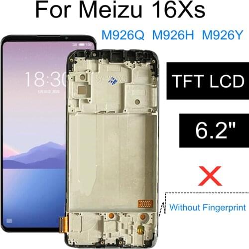 With Fingerprint For Meizu 16XS LCD Display Touch Screen Replacement Accessories For Meizu 16 XS M926Q M926H M926Y LCD