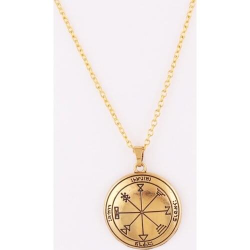 Link Chain First Pentacle of Mars Talisman Mars Seal Of Solomon Pendant Religions Talisman Amulet Zinc Dropshipping