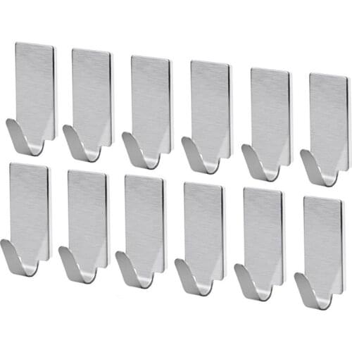 1/3/6pcs Multipurpose Stainless Steel Hooks Kitchen Cabinet Clothes Home Storage Hanger Bathroom Towel Door Hooks To Hang