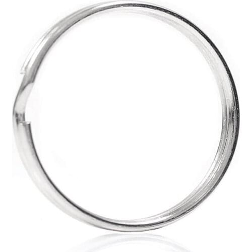 10X Quality 50Mm Keyring Split Ring Set Heavy Duty Large Nickel Key Loop Sprung Hoop