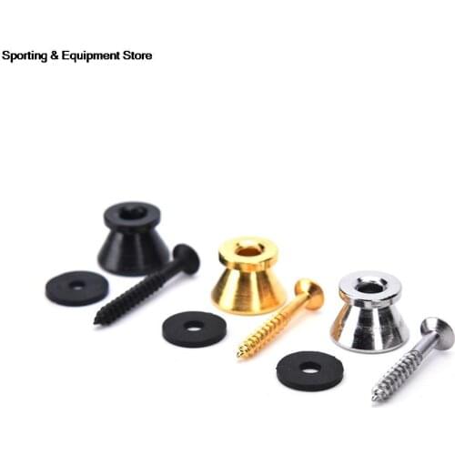 2Sets Guitar Strap Buttons Strap Locks Straplocks for Electric Guitar Parts