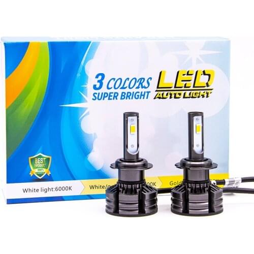2pcs H4 H7 H11 H1 H3 9005 9006 Car LED Headlight Bulbs Hi-Lo Beam 80W 10000LM Auto Fog Light Lamp 3 color 3000K 4300K 6000K