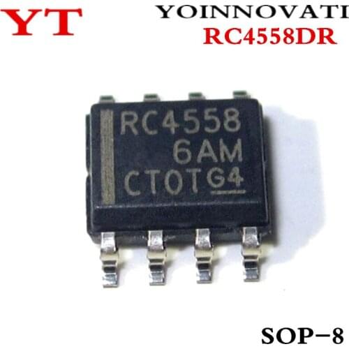 20pcs/lot RC4558D RC4558DR OPAMP GP 2 CIRCUIT SOP8 IC