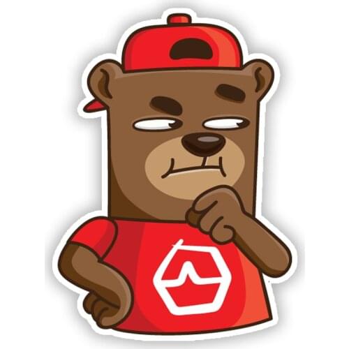 A0190# 13 cm/17 cm Self-adhesive Ural bear Thinking Decal Car Sticker Waterproof Auto Decors on Bumper Rear Window Laptop