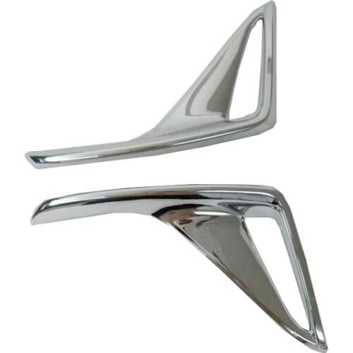 Car Rear Fog Light Trim ABS Chrome 2PCS/SET For Toyota C-HR CHR 2016 2017 2018 Tail Lamp Frame Cover Glossy A C-HR CHR 2017 2018