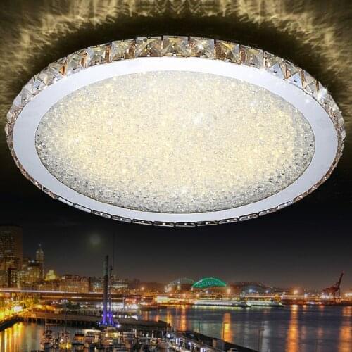 Free shipping Fashion Luxury round led crystal ceiling light Ultrathin 6cm for living room