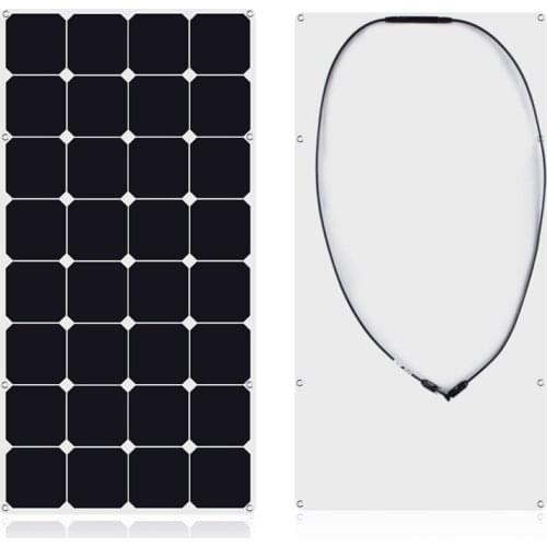 Black Portable Sunpower Flexible Handmade Waterproof 200w Solar Cells Bank