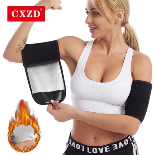 CXZD 1Pair Womens Body Shaper ion coating Thermo Arm Slimming Hot Sweat Sauna Effect Slimming Fitness Workout Gym Arm Shaper