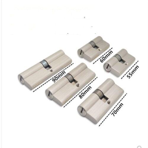 Double Open Lock Door Window Security 55 60 70 80 90mm Cylinder Living Room Lock Handle Customized Brass Key Copper