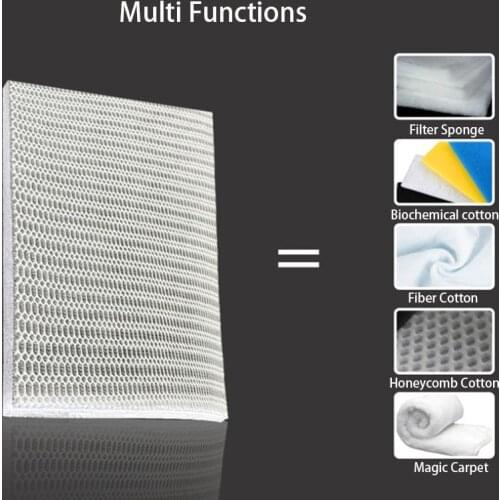 6D 6Layers Aquarium Fish Tank Filter Bio.Sponge No Glue Foam Biochemical Cotton Aquarium Filtration Accessories High Quality