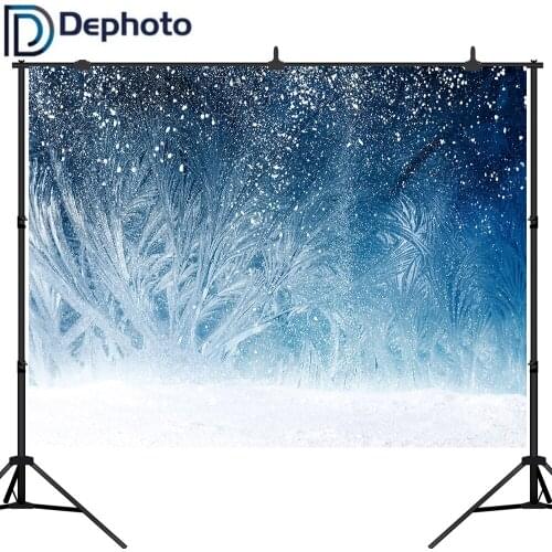 Dephoto Winter Snow Photography Backdrops Dreamy Wonderland Bokeh Background Decoration Newborn Baby Children Photo Studio props
