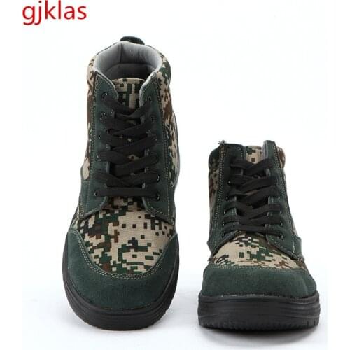 Camouflage Steel Toe Safety Shoes Men Genuine Leather Outdoor Working Shoes Man Safety Welding Boots Shoes Protective Footwear