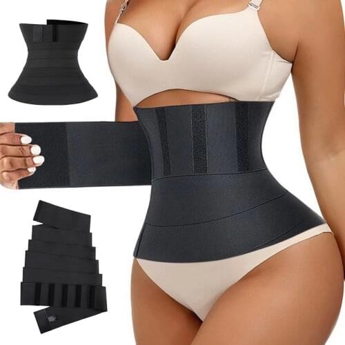 Slimming Tummy Control Wrap Belt Bands Body Shaper Fajas Elasticity One Size Free Size Waist Trainer Cincher Shaperwear Belt