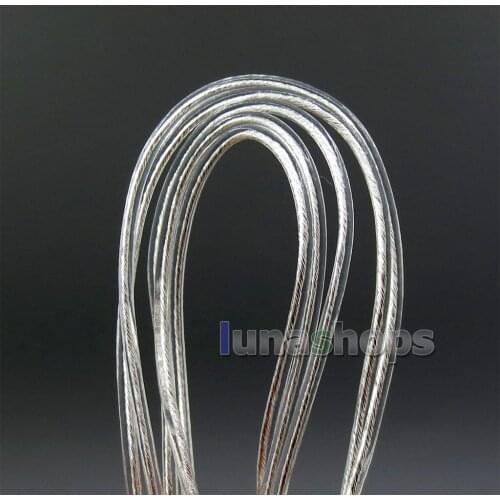 LN006013 5m OCC + Silver Plated 24AWG 24*0.05mm PVC OD 1mm DIY Audio Headphone Earphone Cable
