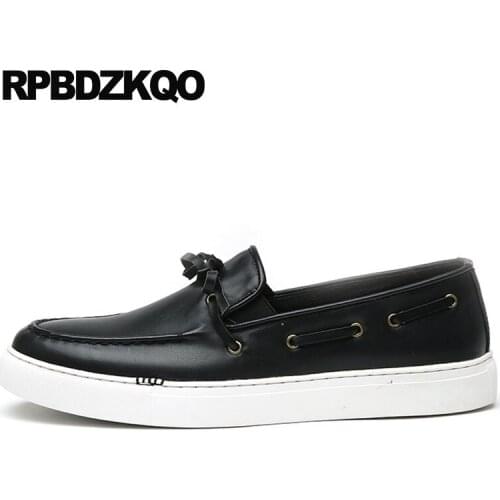 Brown genuine leather china black loafers designer boat shoes men fashion high quality british style real slip on flats luxury