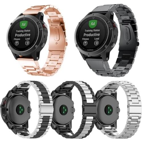 20/22/26mm Stainless Steel Metal Strap For Garmin Fenix 5 5S 5X plus 6X 6 6S pro 3 HR 935 Band Easy fit Smart watch Accessories