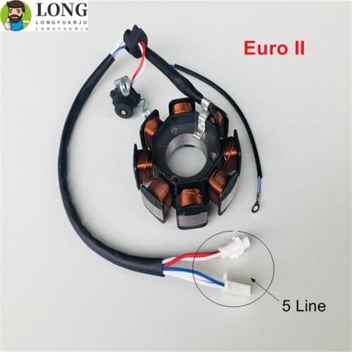 Motorcycle YBR125 inner rotor kit ignition stator magneto coil for Yamaha 125cc YBR125 YB125 YBR 125 in DC model 8 pole