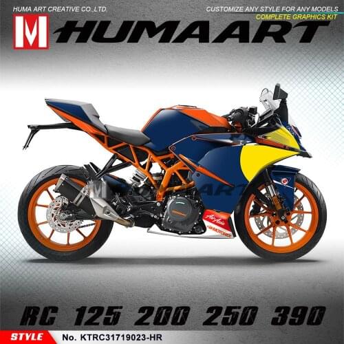 HUMAART Waterproof Vinyl Decals PVC Sticker Kit for RC 125 200 250 390 2014 2015 2016 2017 2018 2019 2020, Customizable