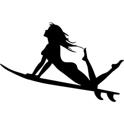 LLY-1105 Sexy Girl Surfing Car Sticker Fashion Style Auto Accessories PVC Auto Body Decoration Cover Scratch Waterproof Decals