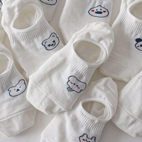 5 Pairs Rabbit Cow Heart Animal socks Cotton Casual Warm Women Streetwear Cute Kawaii Funny Socks Short Happy Ankle Socks