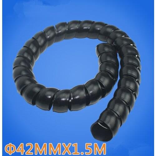 1Set 42mmX1.5M Winder Winding Cable Tube Flame Retardant Spiral Protective Cover Computer Line Finishing Storage Beam Line Tube