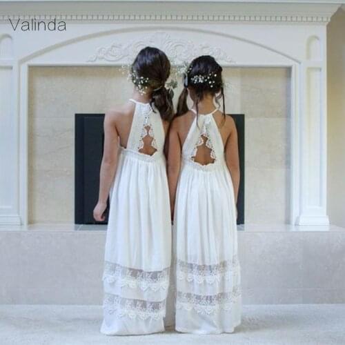 Boho Flower Girl Dresses Spring Summer Beach Holiday Dresses for Wedding