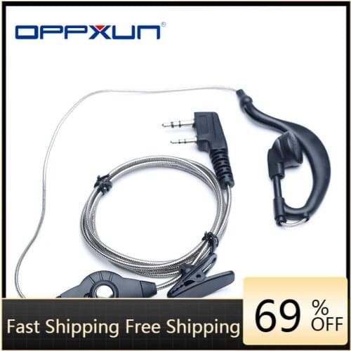 2021 Walkie Talkie Baofeng Earphone Uv5r Earbuds PTT With Mic in Ear Hook Headphone K Port Two Way Radio Headset Uv-5r BF-888s