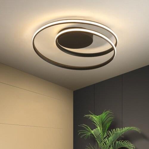 Modern Led White Black Ceiling Lamp Fixtures Lighting for Bedroom Living Room Kitchen Home Decorations Art Ceiling Lights