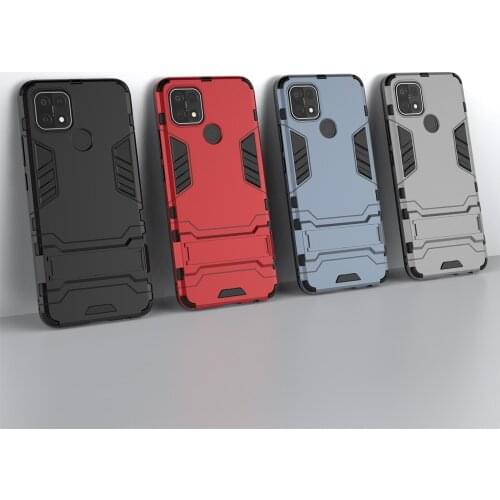 Ring Stand Shockproof TPU Bumper Coque Cover For OPPO A15 6.52 Inch Case Fundas Hard PC Protective Shell