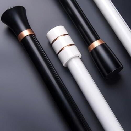 Nordic Rome rod curtain rod mute black single pole double pole bedroom living room curtain pole perforated curtain track