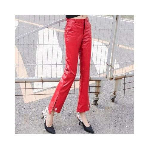 Top brand New Fashion 2020 Real Sheep Leather Pants BP27 high quality