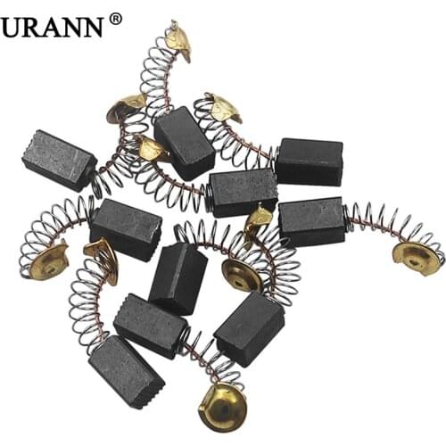 URANN 10Pcs/Lot Carbon Brush Electric Hammer Angle Grinder Graphite Brush Replacement Drill Tool Accessories