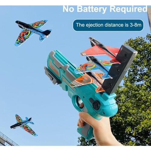 Outdoor toys for children Bubble catapult aircraft Play child Boy Hand Throwing Launcher Glider Model 1set Outdoor games fun New