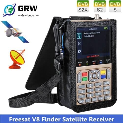 V8 Finder Meter SatFinder Digital Satellite Finder DVB S/S2/S2X HD 1080P Receptor TV Signal Receiver Sat Decoder Location Finder