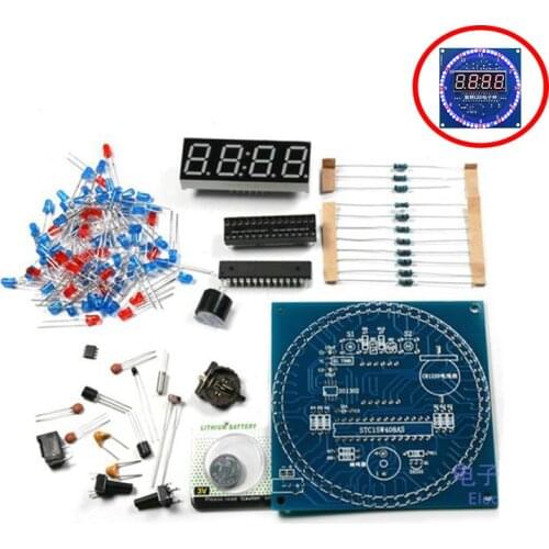 DS1302 Rotating LED Display Alarm Electronic Clock Module DIY KIT LED Temperature Display for arduino