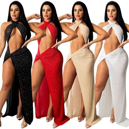 Sexy Spaghetti Strap Summer Dress 2021 New Slip Black Backless Maxi Dress Vintage Elegant Woman Party Dress Princess Dress