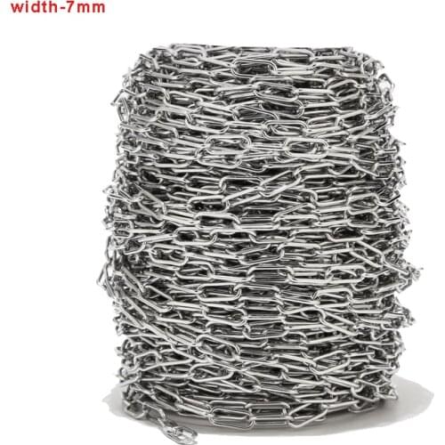 1m/2m/5m 7mm Width Golden Unwelded Stainless Steel Cable Large Link Chains For Necklaces Jewelry Accessories DIY Making