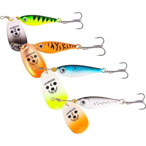 Hot Sale 1pcs Rotating Metal Spinner Fishing Lures Sequins Iscas Artificial Hard Bait Swimbait Crap Bass Pike Fishing Tackle
