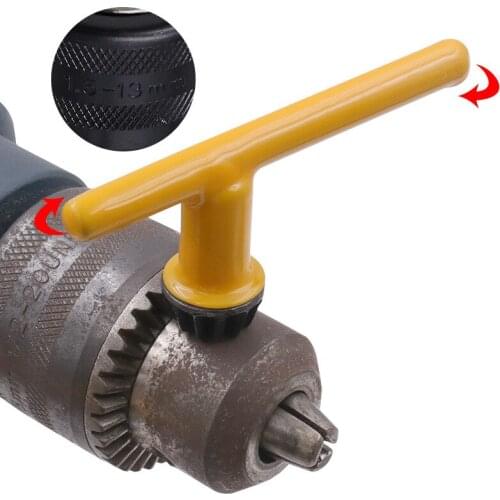 1PC MINI Drill Chuck Keys Applicable to 6-16mm Drill Chuck With Gum Cover Electric Hand Drill Chuck Wrench Tool Set Carbon Steel