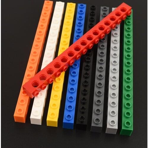 5PCS 3703 High-Tech Hole Brick 1 x 16 [15 Holes] Building block accessories parts MOC DIY Education Build Toys Bricks