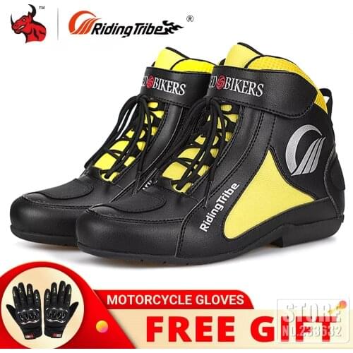 PRO-BIKER Motorcycle Shoes Motorbike Anti-skip Breathable Shockproof Protective Touring Casual High Ankle MTB ATV Riding Boots